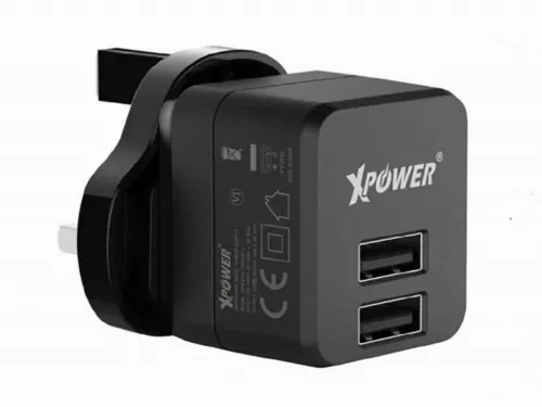 Încărcător Xpower Charger + Type-C Cable, 2USB, 2.4A, Negru
