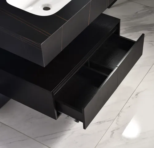 Set mobilier baie din piatra sinterizata 1016N (60cm)