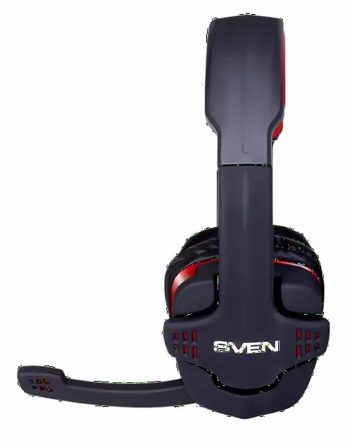 Căști gaming SVEN AP-G855MV, Cu fir, Negru/Roșu