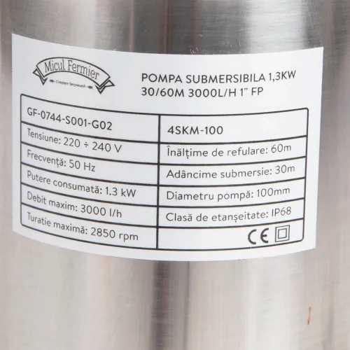 Погружной насос Micul Fermier 1.3kW H60m 