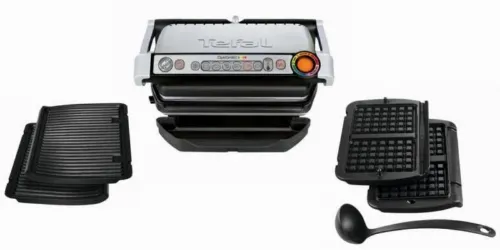 Grătar electric Tefal OptiGrill, 2000W, Argintiu