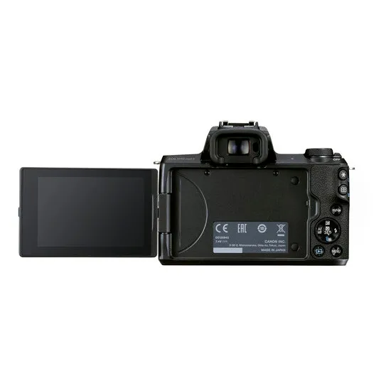 Aparat Foto Mirrorless Canon EOS M50 Mark II, Black + EF-M 15-45 IS, Negru