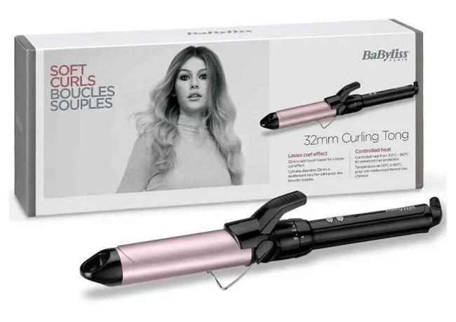 Ondulator de păr BaByliss C332E, Negru | Roz