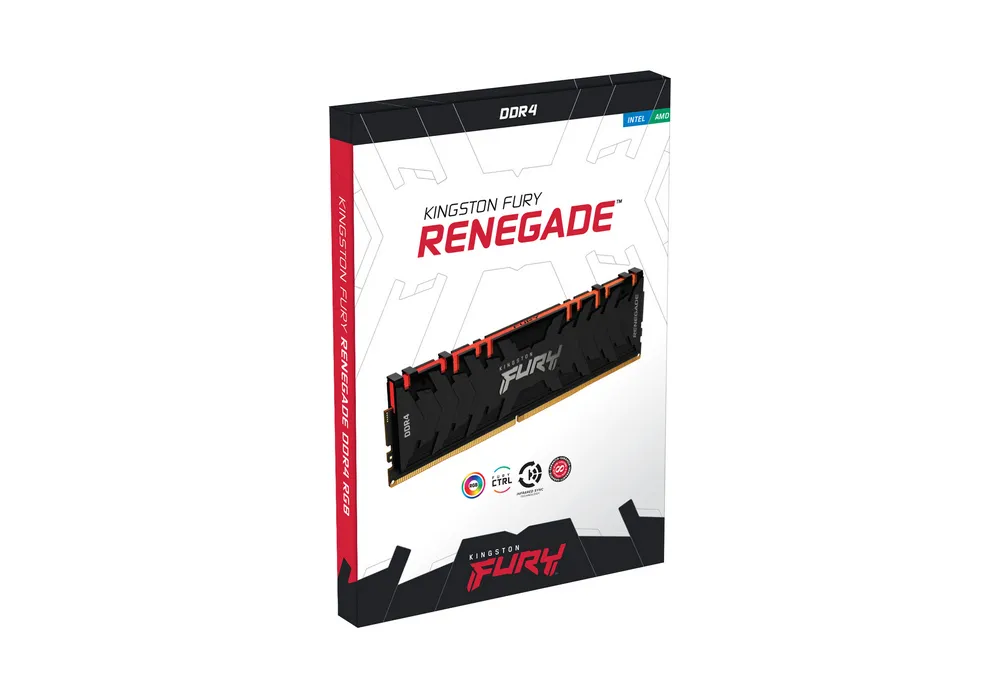 Оперативная память Kingston FURY Renegade RGB, DDR4 SDRAM, 3600 МГц, 8Гб, KF436C16RBA/8