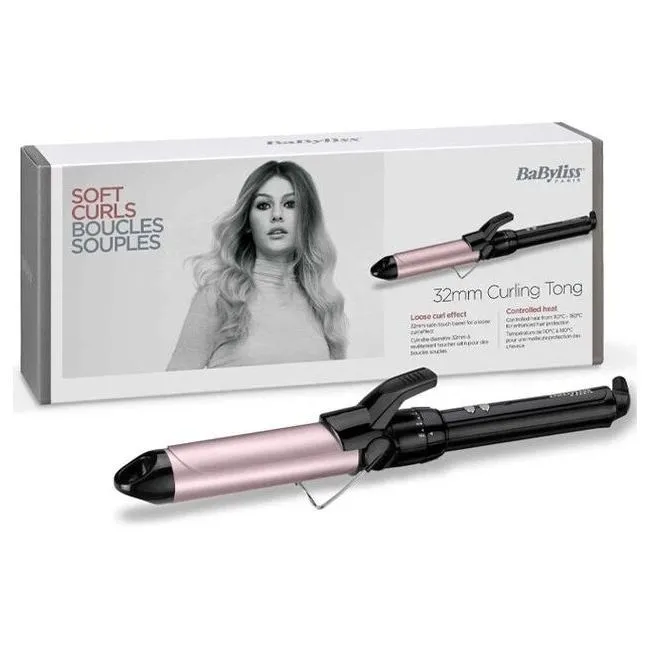 Ondulator de păr BaByliss C332E, Negru | Roz