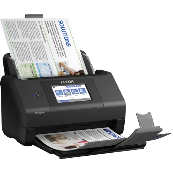 Scaner de documente cu alimentare automată Epson WorkForce ES-580W, A4, Negru