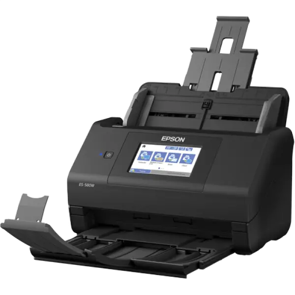 Scaner de documente cu alimentare automată Epson WorkForce ES-580W, A4, Negru