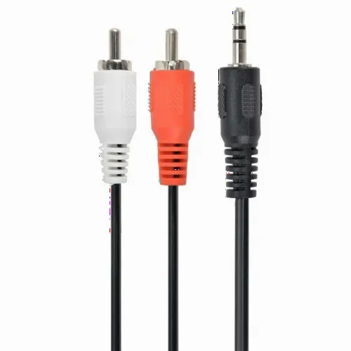 Cablu audio Cablexpert CCA-458-5M, 3.5mm 3-pin (M) - 2x RCA (M), 5m, Negru