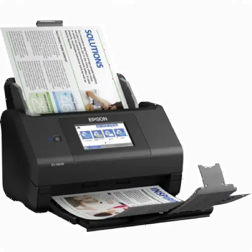 Scaner de documente cu alimentare automată Epson WorkForce ES-580W, A4, Negru