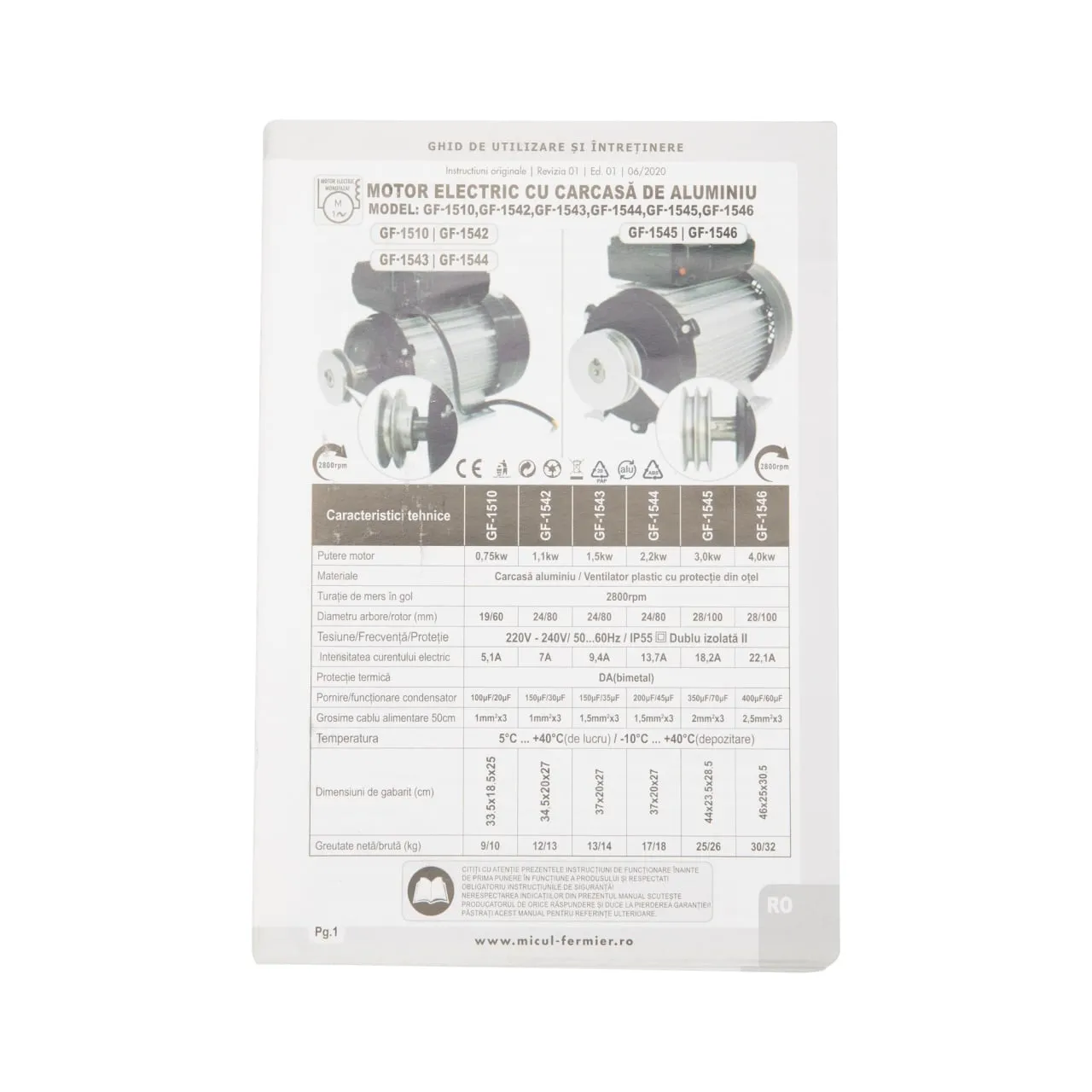 Motor electric carcasa aluminiu 2:2 kW 2800rpm Micul Fermier — 12