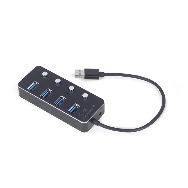 USB-концентратор Gembird UHB-U3P4P-01, Чёрный