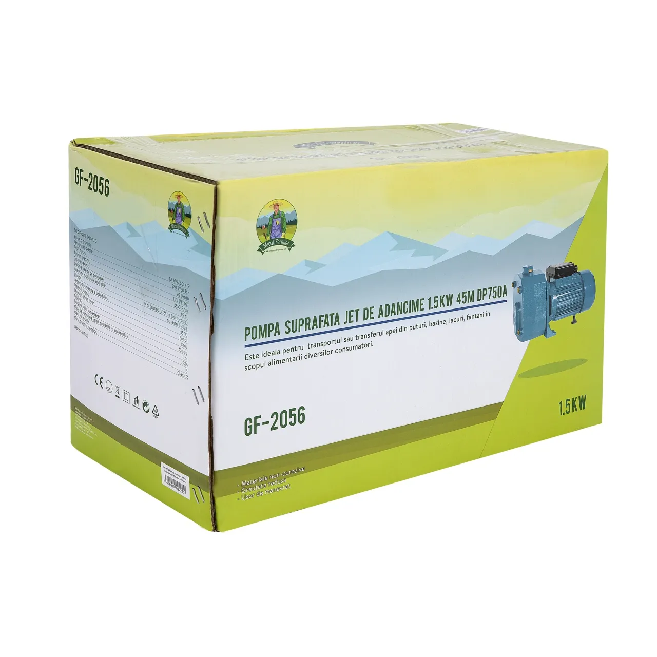 Поверхностный насос 1.5кВт 45м Micul Fermier DP750A — 6