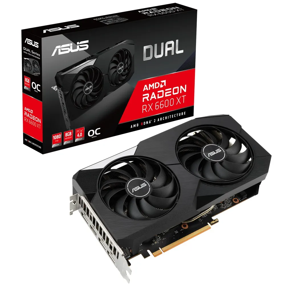 Placă Video ASUS DUAL-RX6600XT-O8G,  8GB GDDR6 128bit
