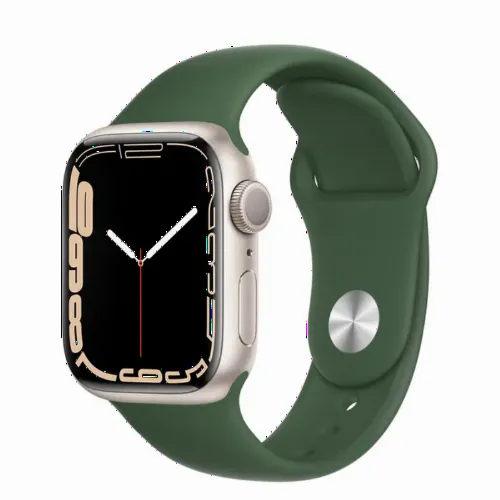 Умные часы Apple Watch Series 7 GPS, 41мм, Алюминиевый корпус со спортивным Зеленым ремешком Clover