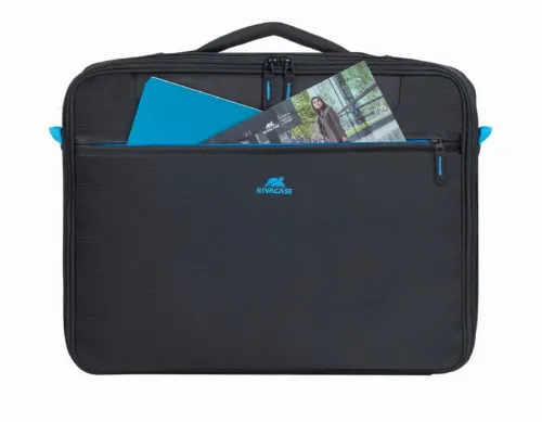 Geantă pentru Laptop RivaCase Regent, 16", Poliester, Negru