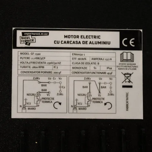 Motor electric carcasa aluminiu 2:2 kW 2800rpm Micul Fermier