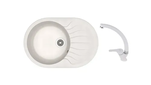 SET chiuveta Dr Gans Berta 760 + SanDonna F 1069 alb   