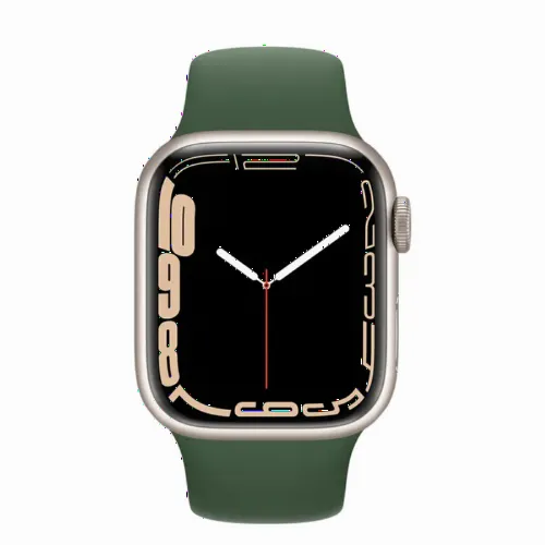 Умные часы Apple Watch Series 7 GPS, 41мм, Алюминиевый корпус со спортивным Зеленым ремешком Clover