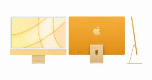 Computer All-in-One Apple iMac A2438, M1 with 8-core CPU and 8-core GPU, 16GB/512GB, macOS Big Sur, Galben