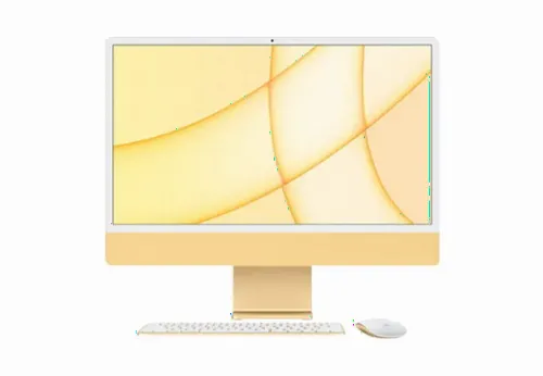 Computer All-in-One Apple iMac A2438, M1 with 8-core CPU and 8-core GPU, 16GB/512GB, macOS Big Sur, Galben