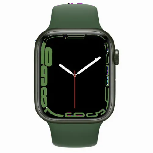 Умные часы Apple Watch Series 7 GPS, 41мм, Алюминиевый корпус со спортивным Зеленым ремешком Clover