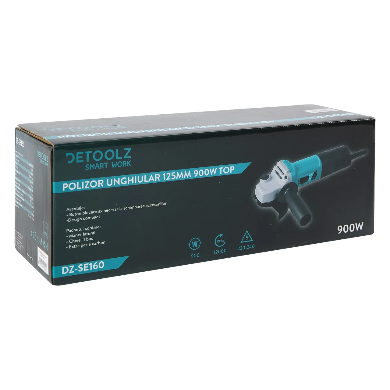 Угловая шлифовальная машина Detoolz 900W 12мм — 6