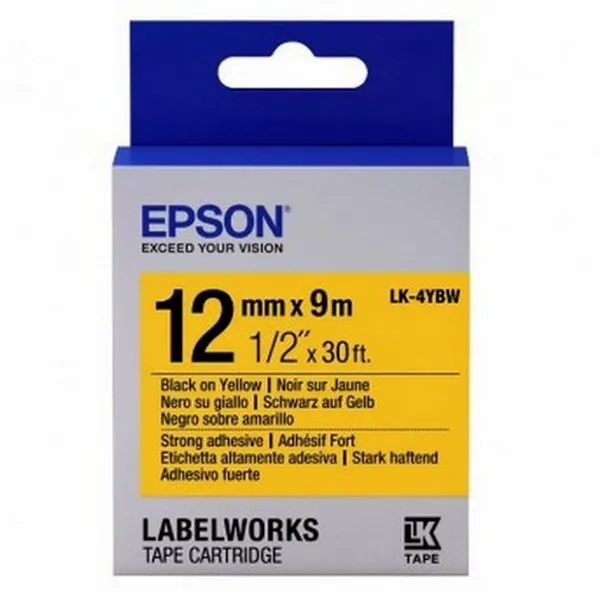  Epson LK-4YBW, 12mm x 9m