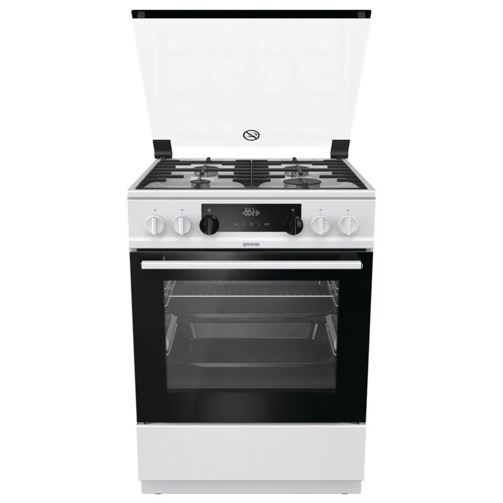 Plită pe gaz Gorenje Extra Steam KS6350WF, Alb