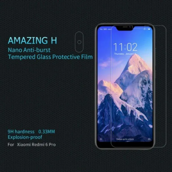 Защитное стекло Nillkin Mi A2 Lite/ 6 Pro  - Tempered Glass, Чёрный