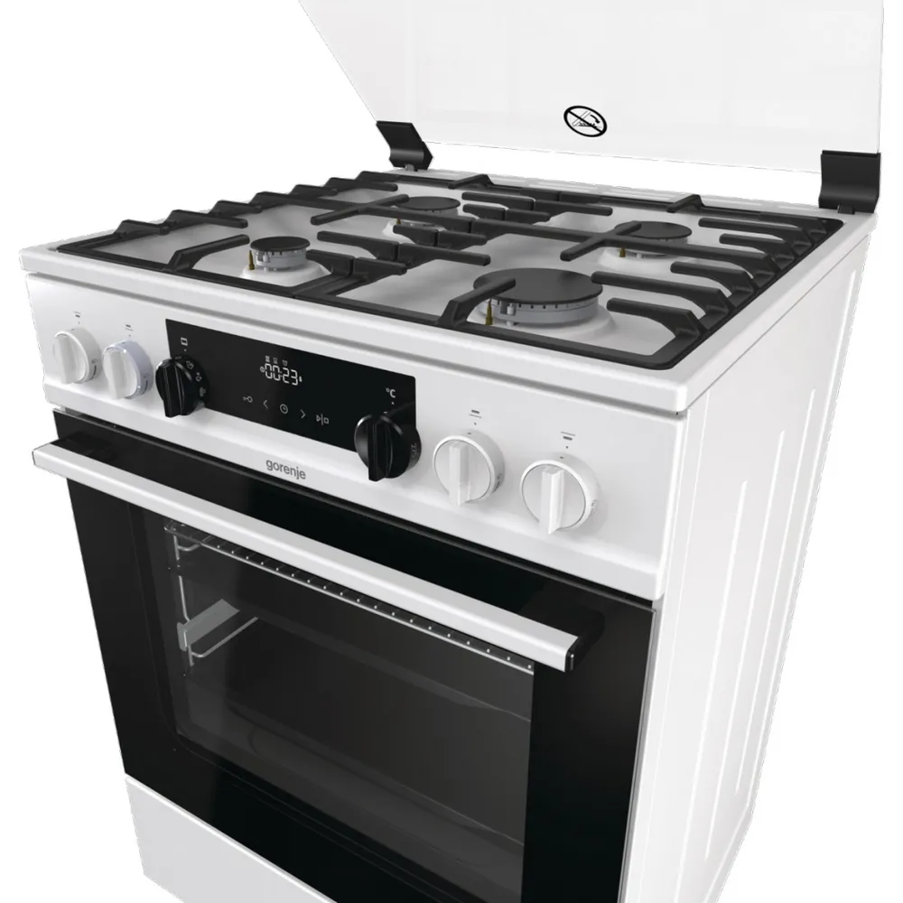 Plită pe gaz Gorenje Extra Steam KS6350WF, Alb