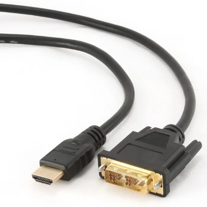 Видео кабель Cablexpert CC-HDMI-DVI-0.5M, HDMI (M) - DVI-I (M), 0,5м, Чёрный