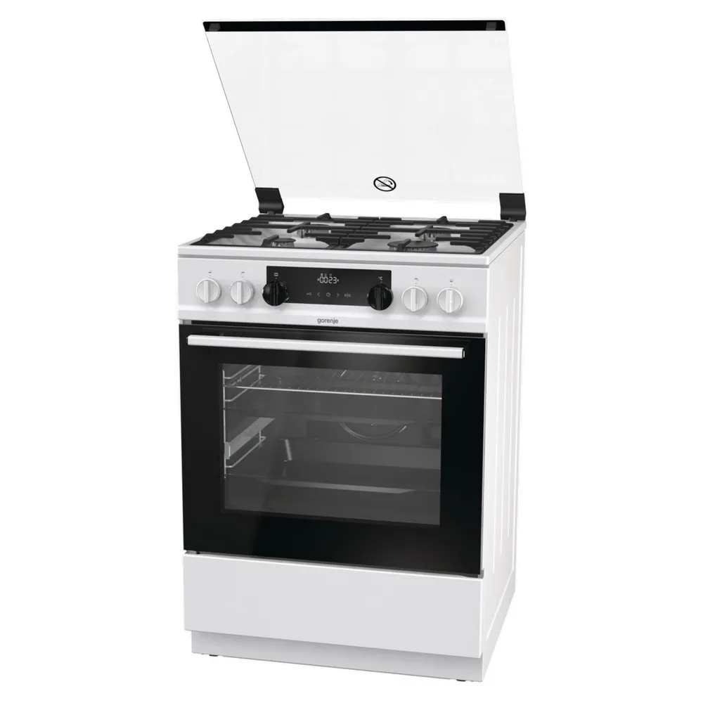 Plită pe gaz Gorenje Extra Steam KS6350WF, Alb