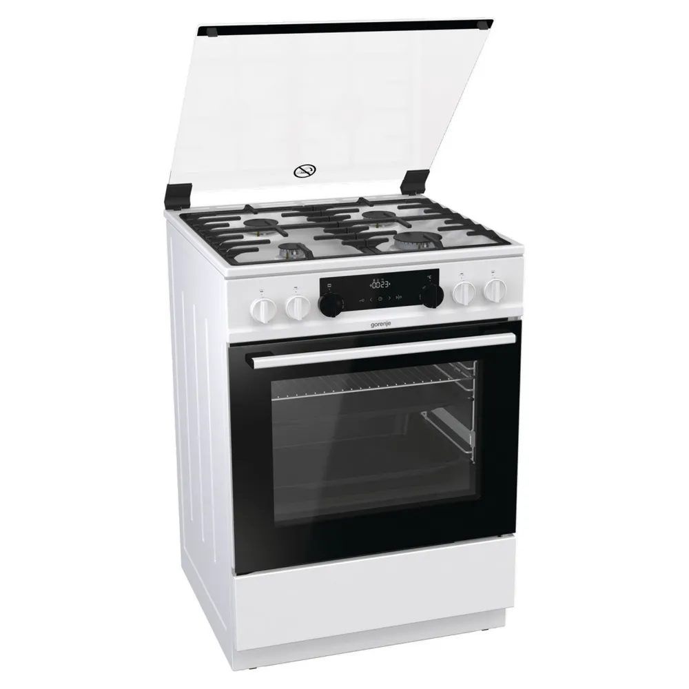 Plită pe gaz Gorenje Extra Steam KS6350WF, Alb