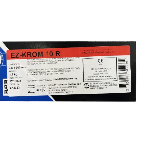 Electrozi otel inoxidabil EZ KROM 10R 2,5*300 1.1Kg (Croatia)