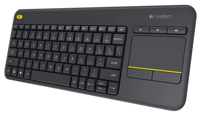 Клавиатура Logitech K400 Plus, Беспроводное, Чёрный