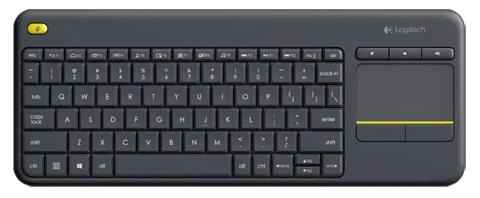 Клавиатура Logitech K400 Plus, Беспроводное, Чёрный