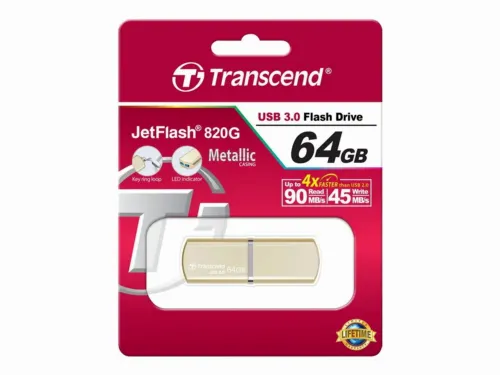 Memorie USB Transcend JetFlash 820, 64GB, Auriu