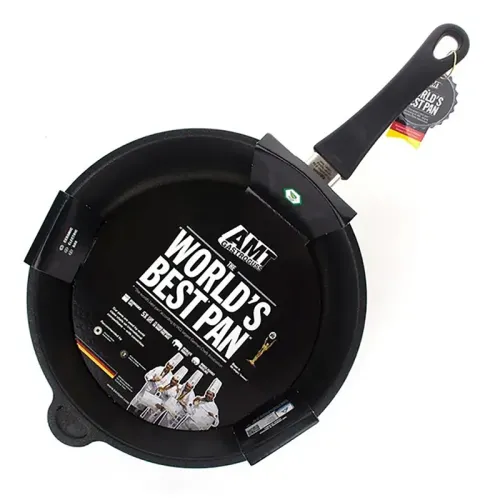 Tigaie AMT Gastroguss I-728-E, 3,8L, 28cm, Negru