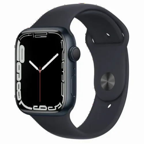 Умные часы Apple Watch Series 7 GPS, 41мм, Алюминиевый корпус со спортивным ремешком Midnight