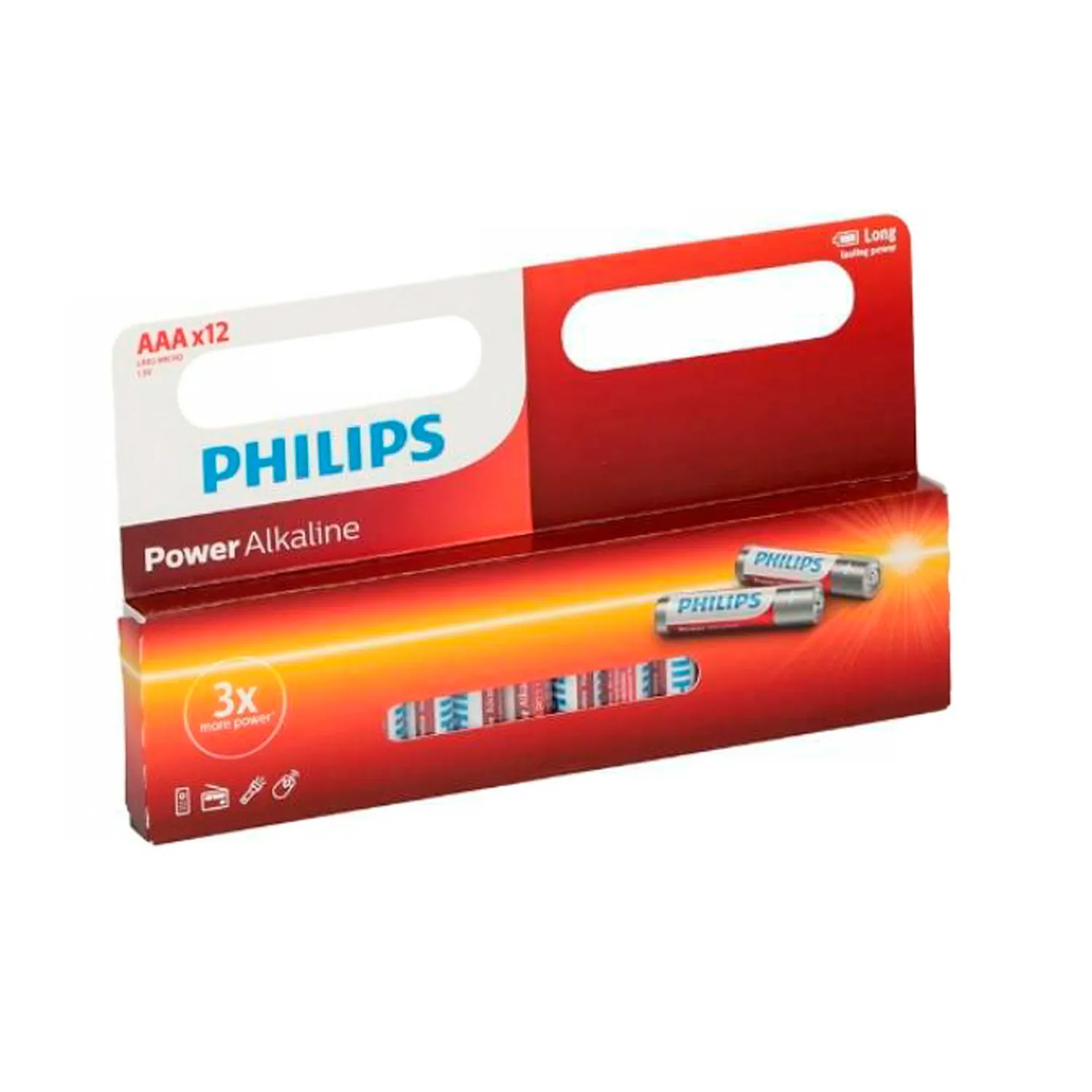 Baterie Philips LR03, 1.5V, AAAx12Buc/ alcaline