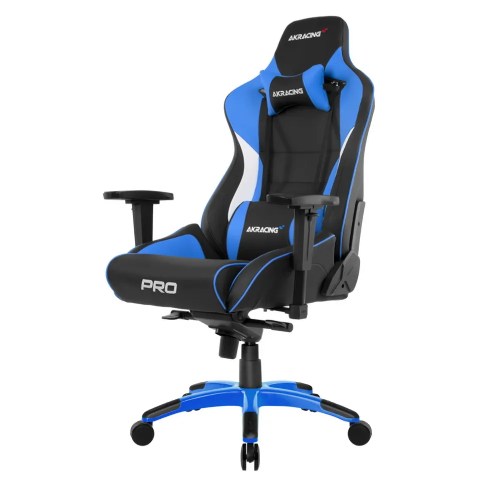 Scaun Gaming AKRacing MASTERS Pro, PU piele, Albastru