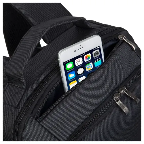 Rucsac pentru Laptop RivaCase Central, 15.6", Poliester, Negru