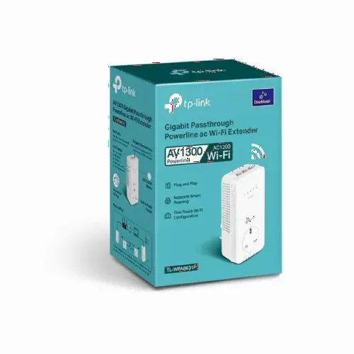 Адаптер Powerline TP-LINK TL-WPA8631P, AV1300, 1300 Mбит/c, Белый