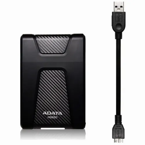 HDD portabil extern ADATA HD650, 1 TB, Negru (AHD650-1TU3-CBK)