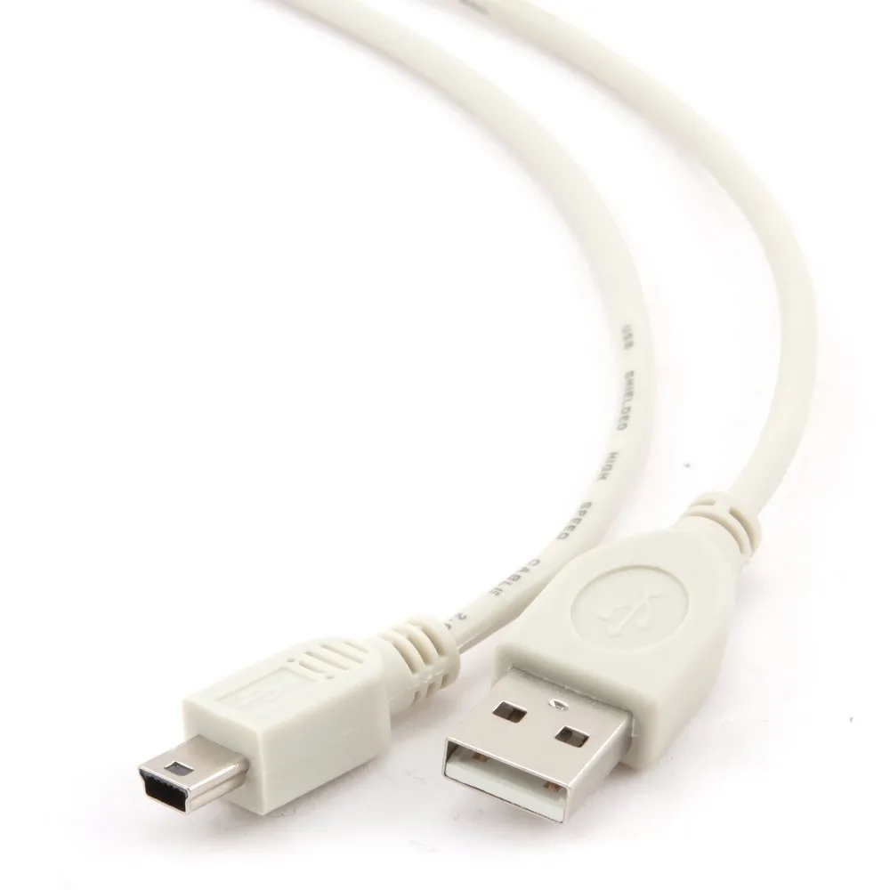 Кабель для зарядки и синхронизации Cablexpert CC-USB2-AM5P-6, USB Type-A/Mini-USB, 1,8м, Белый