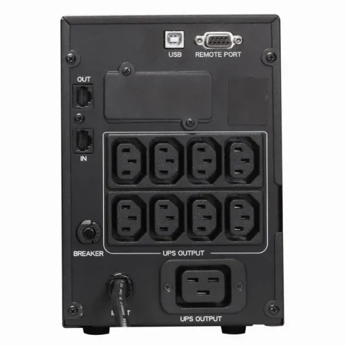 UPS PowerCom SPT-1500, 1500VA/1200W, Smart Line Interactive, Pure Sinewave, LCD, AVR, USB, 8xIEC