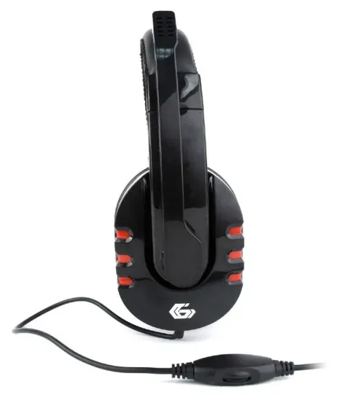 Игровая Гарнитура Gembird GHS-402, Проводной аналоговый, Чёрный/Красный 