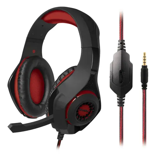 Căști gaming SVEN AP-G886MV, Cu fir, Negru/Roșu