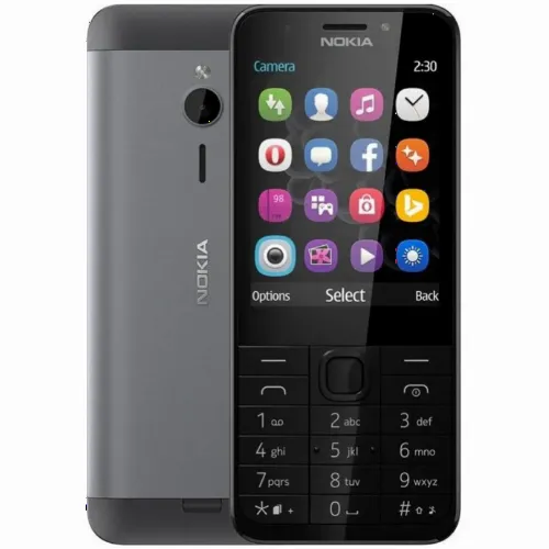 Telefon mobil Nokia 230 Dual-SIM, Argintiu închis