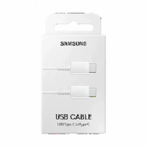 Cablu de încărcare Samsung EP-DA705BWRGRU, USB Type-C/USB Type-C, 1m, Alb